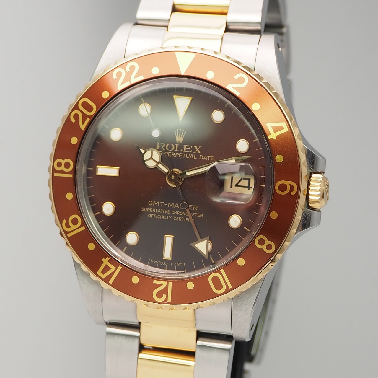 Rolex GMT Master &quot;Tiger Eye&quot; 16753, Stahl/Gold, orig. Box+ orig. papers 1987