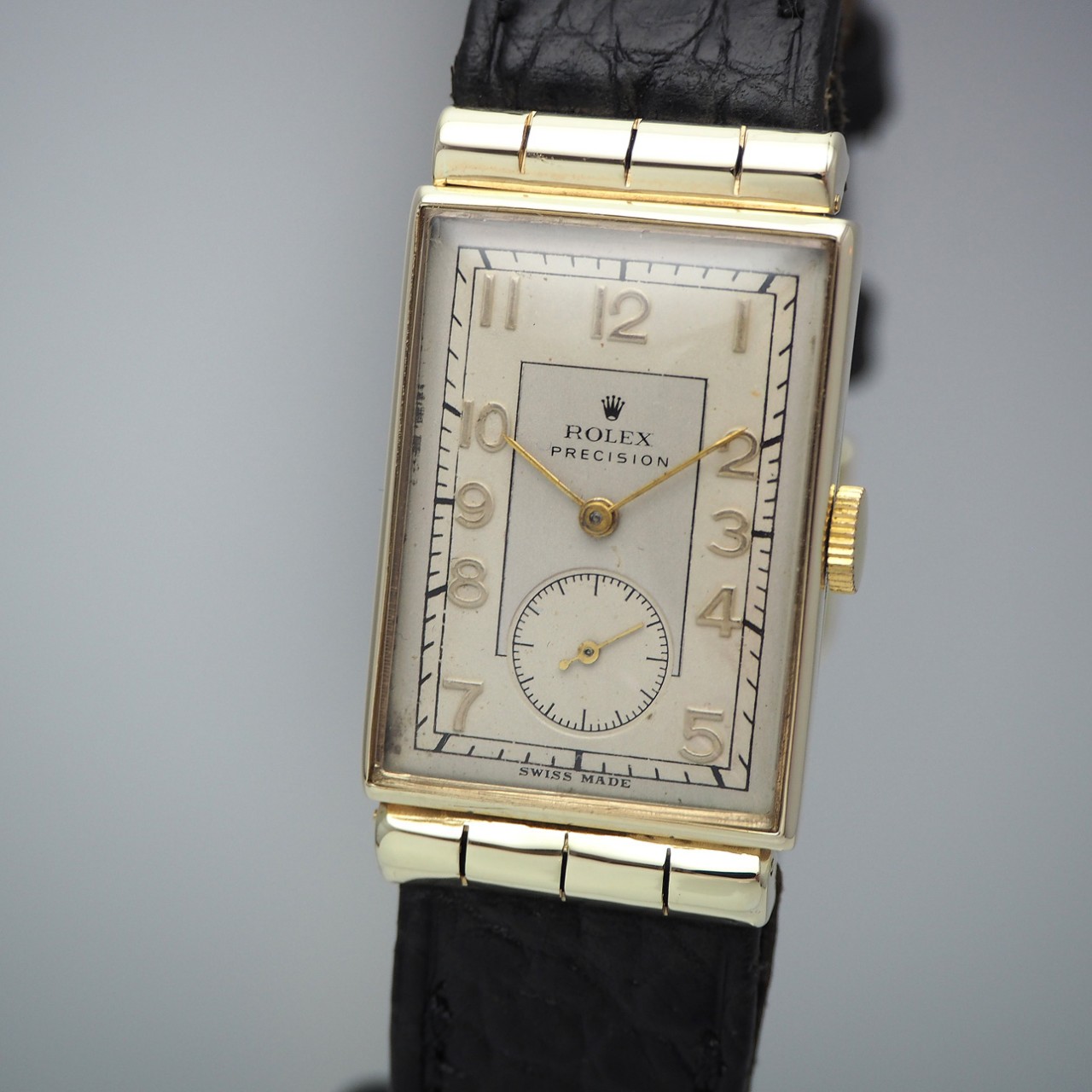 Rolex Vintage Precision &quot;Al Capone&quot; Ref.: 3140, Gold 9K, serviced. very Rare