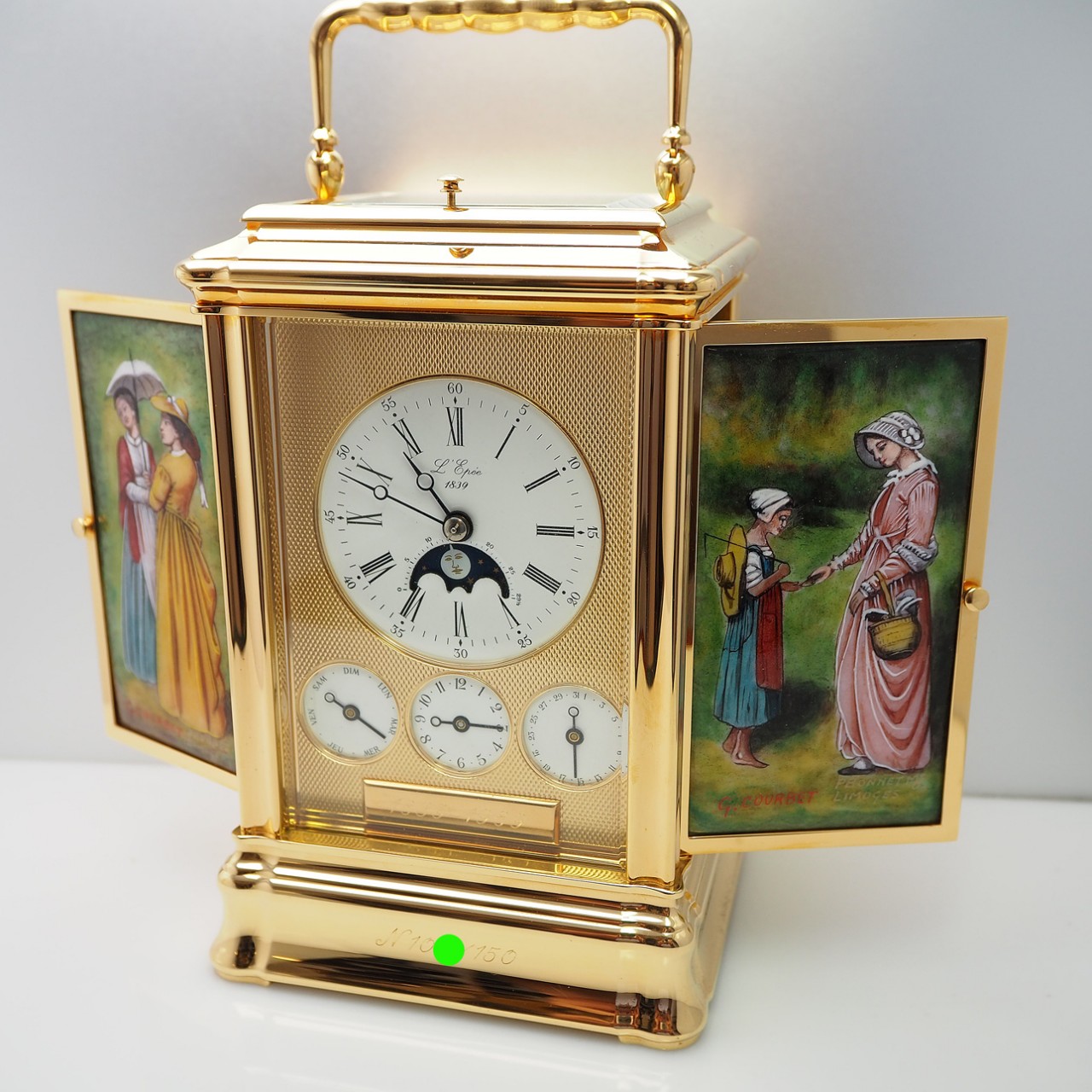 L´ EPÉE Offiziers-Reiseuhr &quot;La Cent Cinquantenaire&quot; Tourbillon Musical Carriage clock, Limited 150