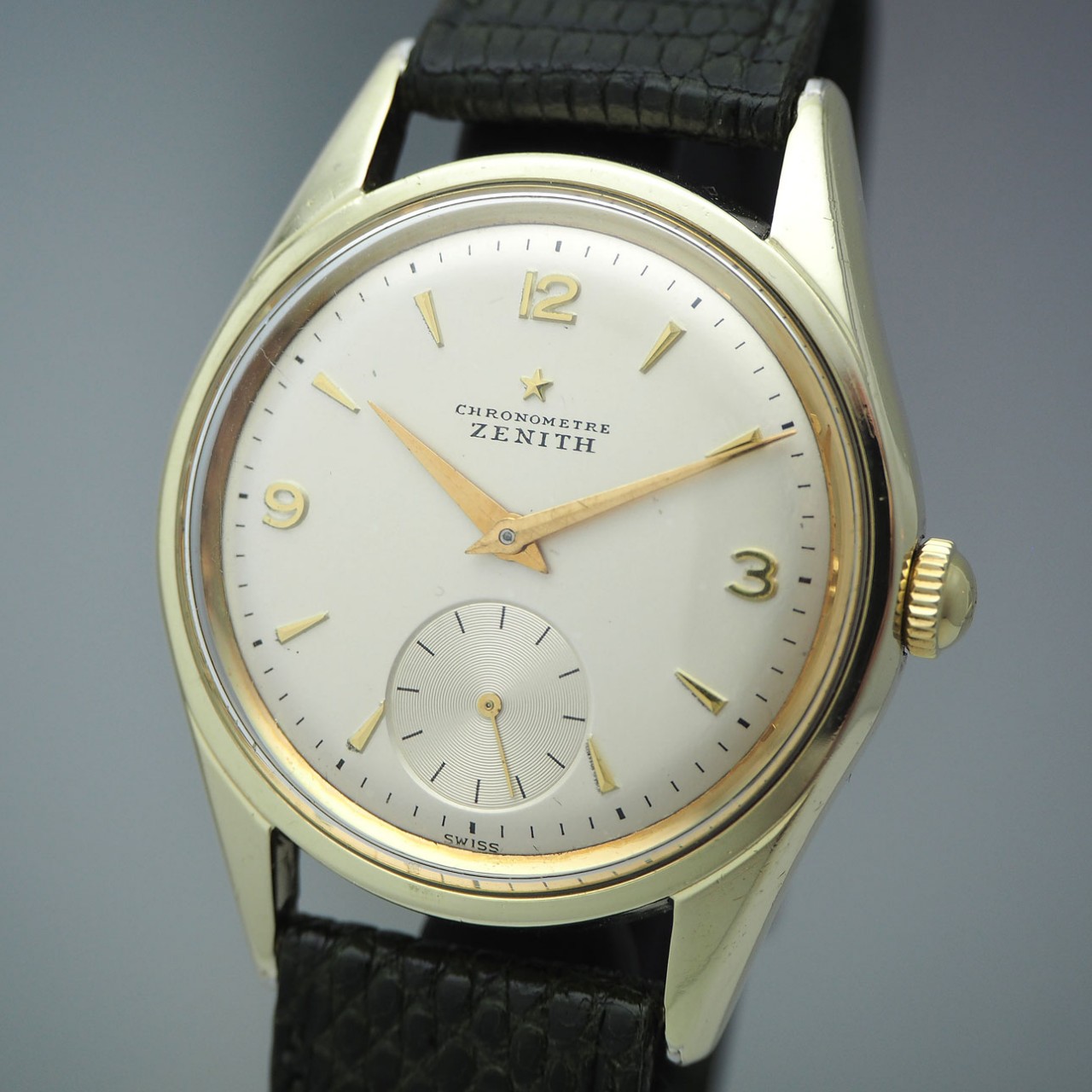 Zenith Chronometer Cal.135 Vintage Stahl-Gold 18k/750, RARE-