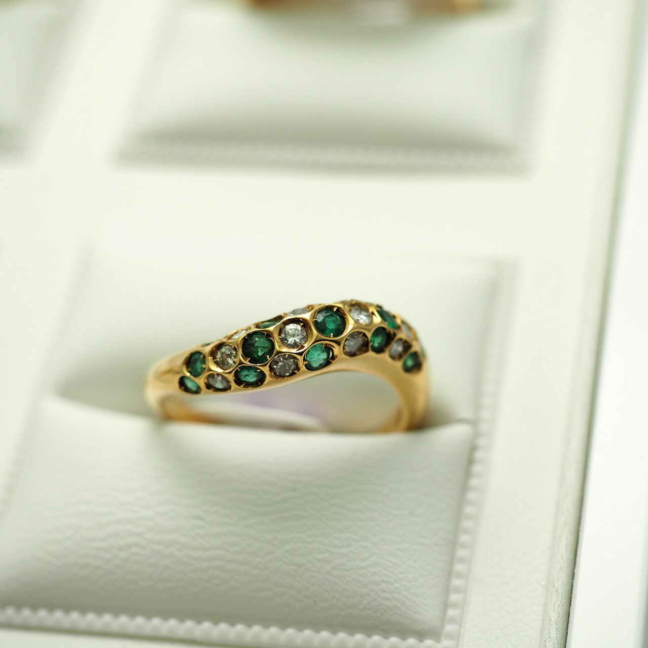Smaragt Diamant Ring Gold 18/750