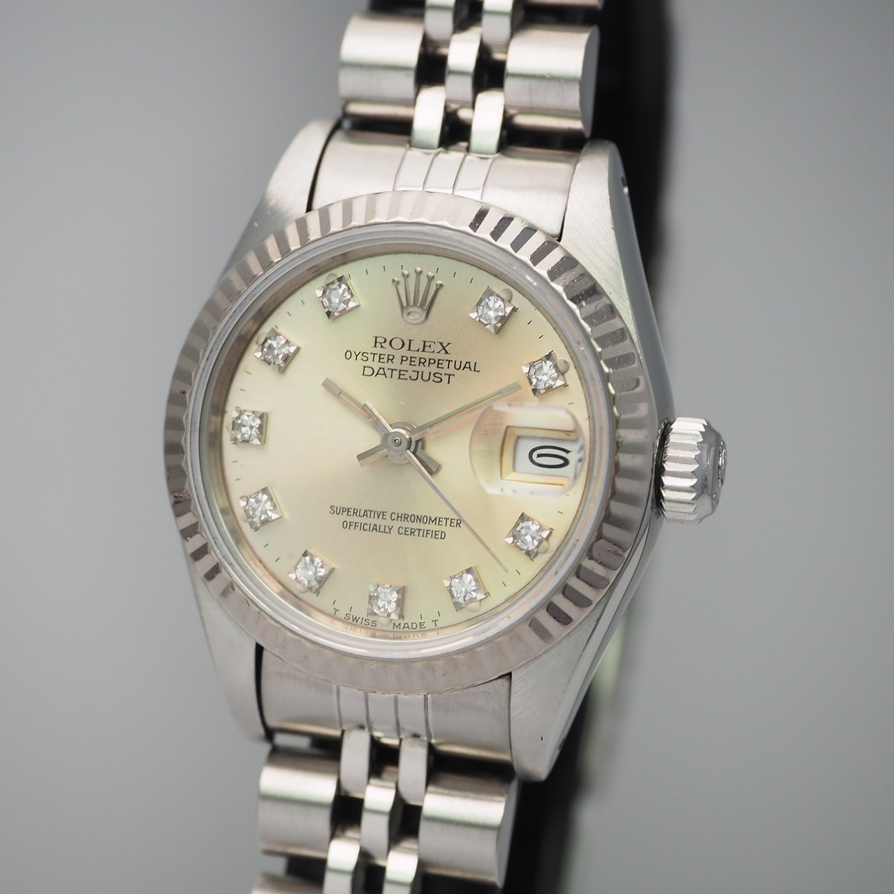 Rolex Datejust Lady Diamonds 69174, Stahl/ WG 18k/750, 1986, Rolex Box