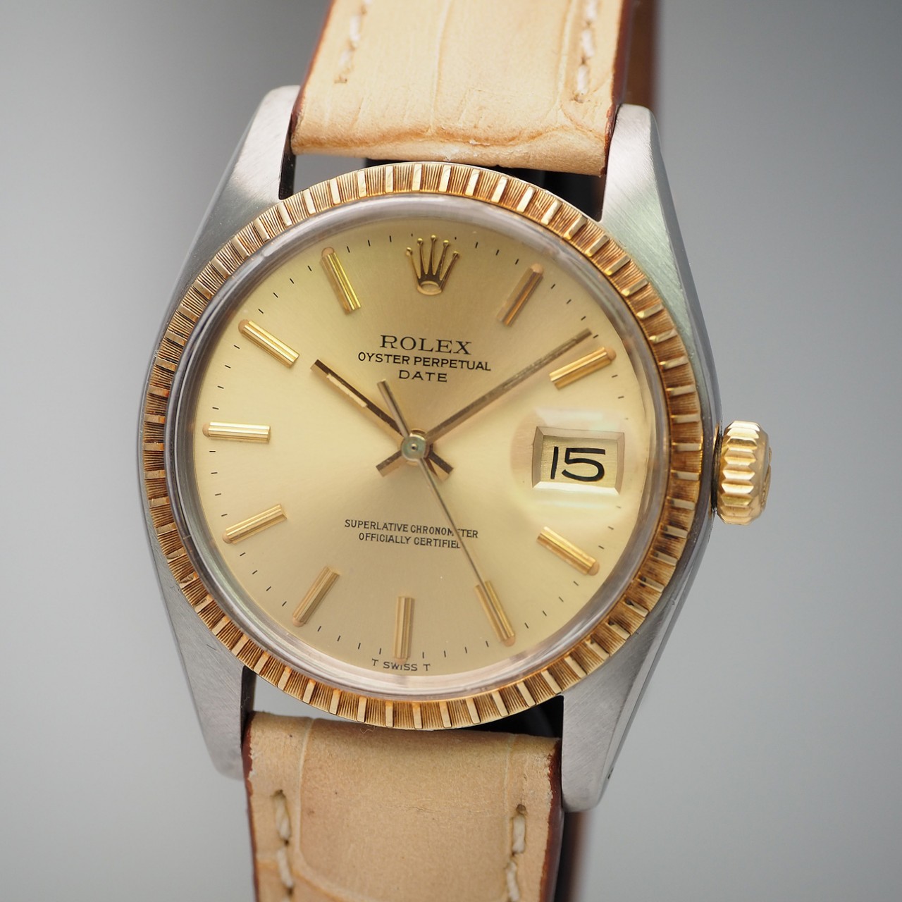 Rolex Date Automatik 1505,Stahl/Gold 18k/750, from 1968, Rolex Box