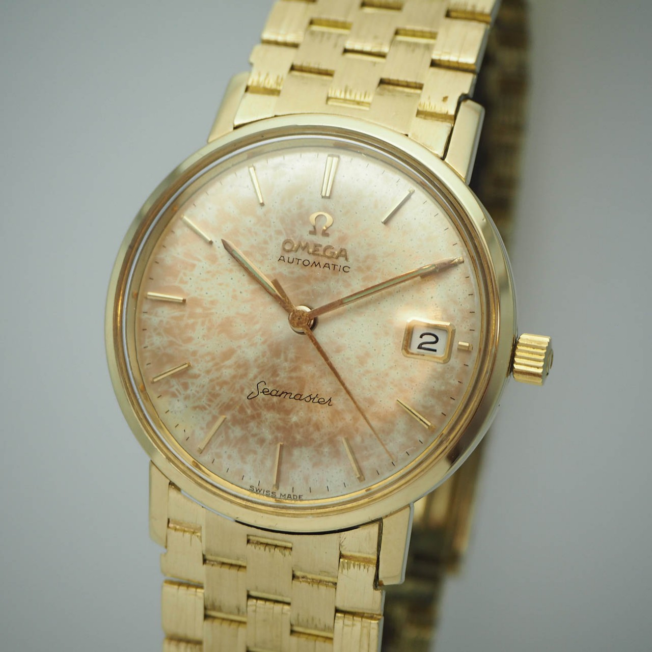 Omega Seamaster Vintage Automatic 14770 &quot;Salmon aged dial&quot; -Gold 18K /750