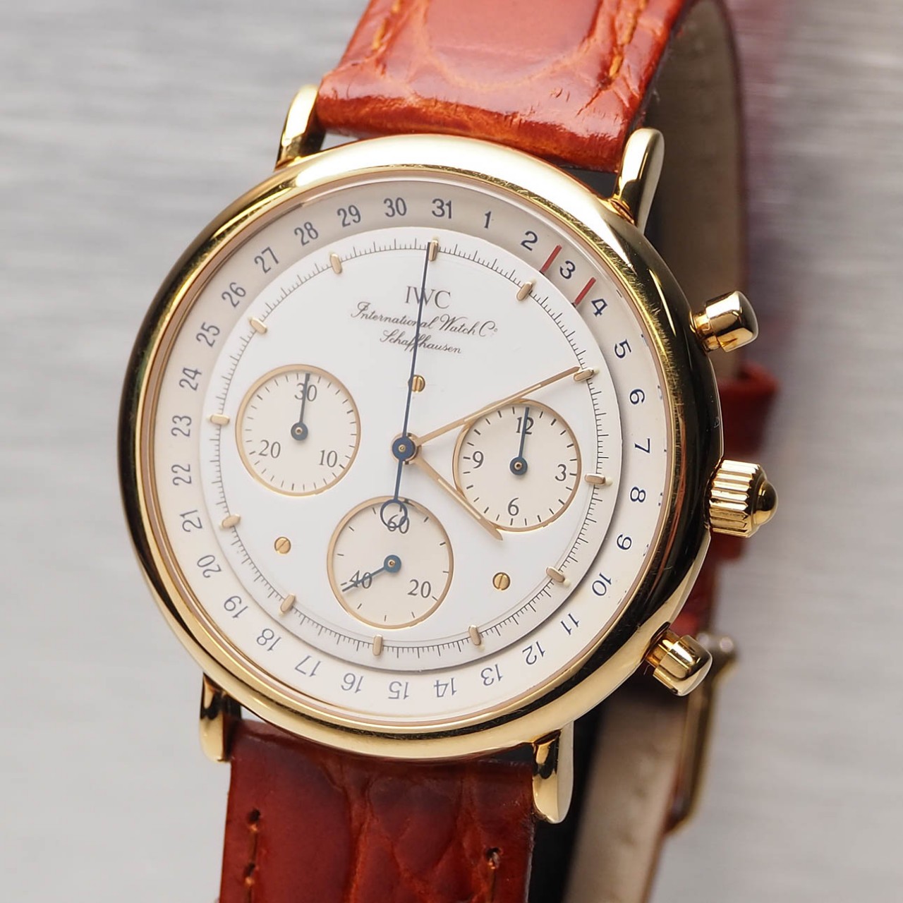 IWC Portofino Chronograph 3731, Gold 18k/750, Papiere