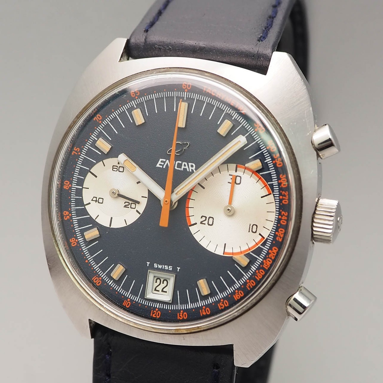 Enicar Big Eye F45 Chronograph, top condition