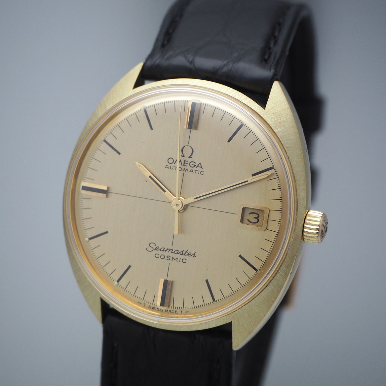 Omega Seamaster Cosmic 166.026, Gold 18k/750, &quot;cross-hair dial&quot;, serviced