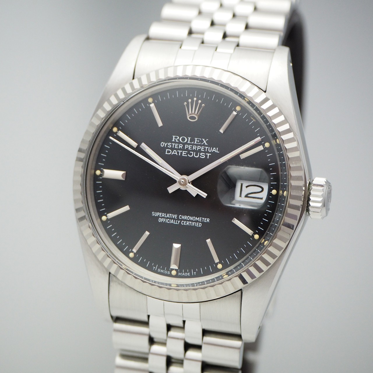 Rolex Datejust 16014 Black dial, Stahl/Stahl, perfect condition!