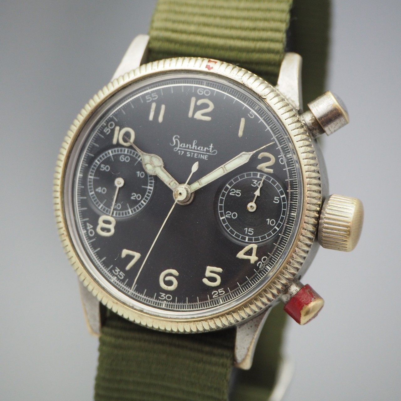 Hanhart Vintage Flyback Chronograph Cal.41, WW2, serviced